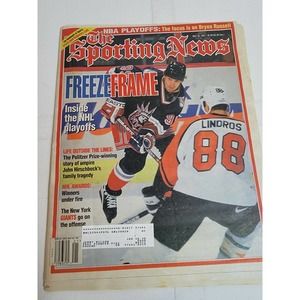 Vintage 1990s Sporting News Magazine 90s NHL Playoffs‎ Rangers Eric Lindros VTG